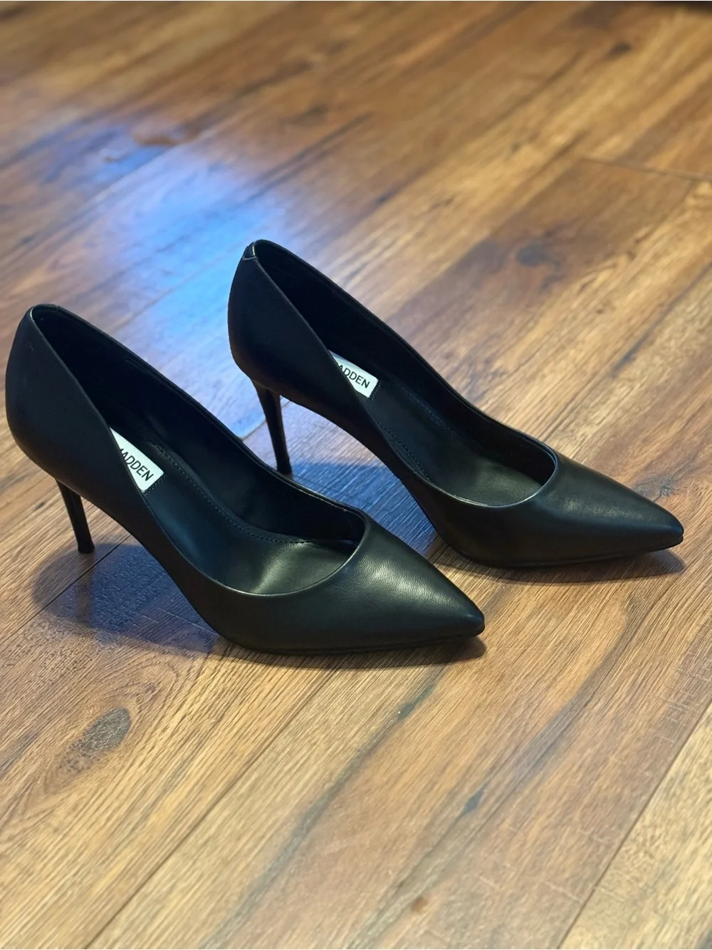 Steve Madden Black Pointed-Toe Stiletto Pumps